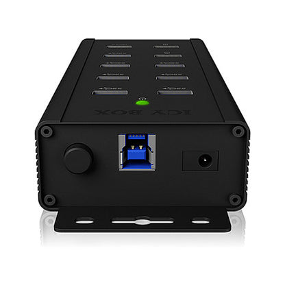 ICY BOX IB-HUB1703-QC3 USB 3.0 HUB 7-Port 7xUSB 3.0; 3xLadeanschluss QC3.0