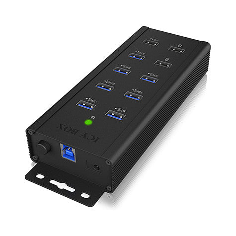 ICY BOX IB-HUB1703-QC3 USB 3.0 HUB 7-Port 7xUSB 3.0; 3xLadeanschluss QC3.0
