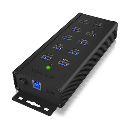 ICY BOX IB-HUB1703-QC3 USB 3.0 HUB 7-Port 7xUSB 3.0; 3xLadeanschluss QC3.0