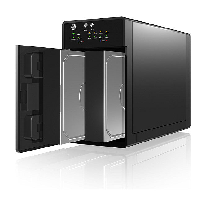 RAID System. 2x SATA 3.5" zu 1x USB 3.0 + 1x eSATA. RAID 0/1/JBOD/SINGLE ICY BOX