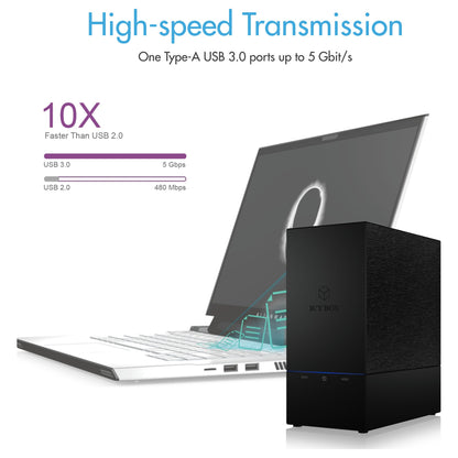 RAID-System. 2x SATA 3.5" zu 1x USB 3.0 RAID 0/1/LARGE/SINGLE ICY BOX