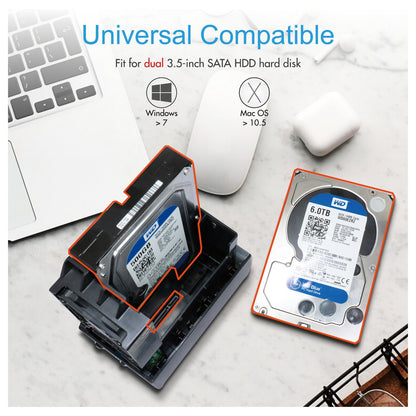 RAID-System. 2x SATA 3.5" zu 1x USB 3.0 RAID 0/1/LARGE/SINGLE ICY BOX