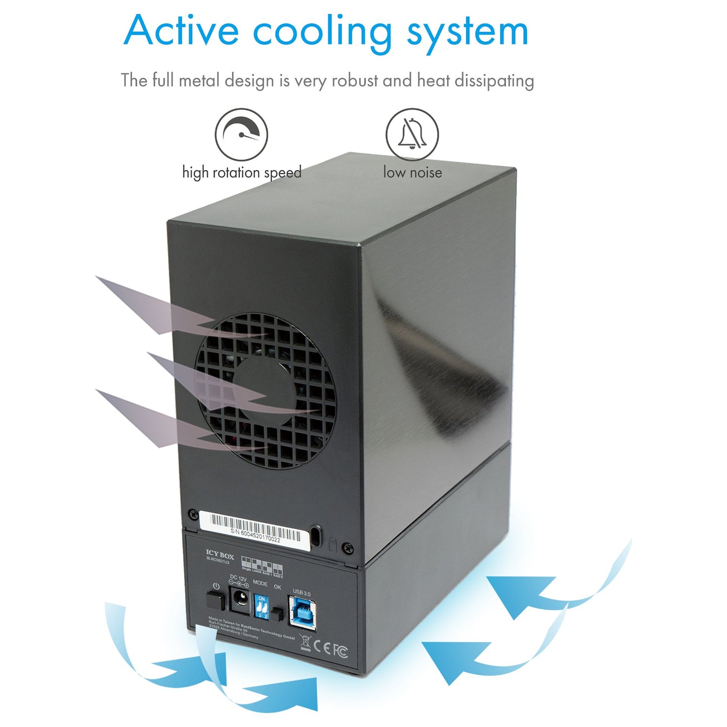 RAID-System. 2x SATA 3.5" zu 1x USB 3.0 RAID 0/1/LARGE/SINGLE ICY BOX