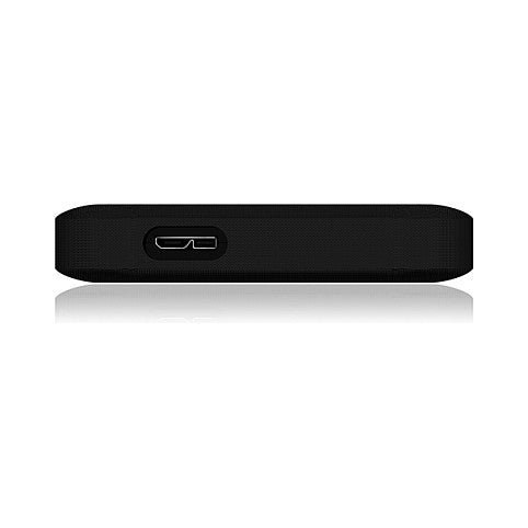 ICY BOX IB-233U3-B Externes USB-A 3.0 Gehäuse für 2,5" SATA HDD/SSD mit Silikon-Schutzhülle