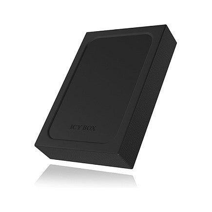 2.5 6cm 1x SATA 2.5" (bis 15 mm BH) zu 1x USB 3.0 Host. Schreibschutz Funktion. Aluminium + Siliconschutzhülle. ICY BOX