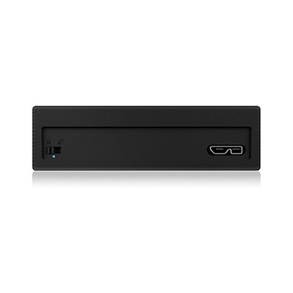 2.5 6cm 1x SATA 2.5" (bis 15 mm BH) zu 1x USB 3.0 Host. Schreibschutz Funktion. Aluminium + Siliconschutzhülle. ICY BOX