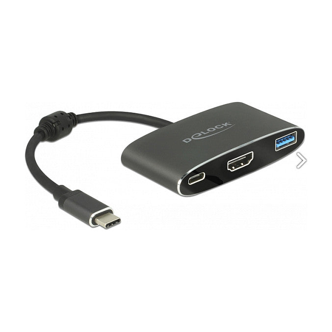USB C > Adapter HDMI Buchse (DP Alt Mode) 4K 30 Hz + USB Typ-A + USB Type-C™ PD Delock