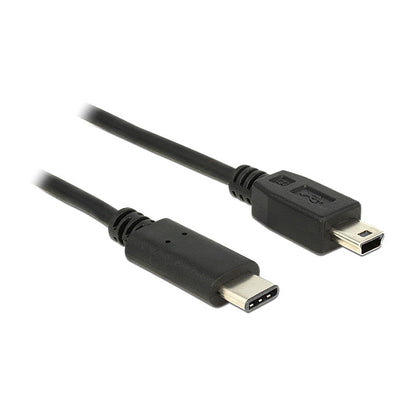 USB2.0 USB Type-C 2.0 Stecker > USB 2.0 Typ Mini-B Stecker 1,0 m schwarz Delock