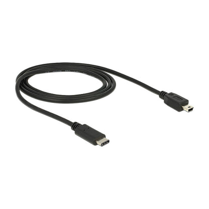 USB2.0 USB Type-C 2.0 Stecker > USB 2.0 Typ Mini-B Stecker 1,0 m schwarz Delock