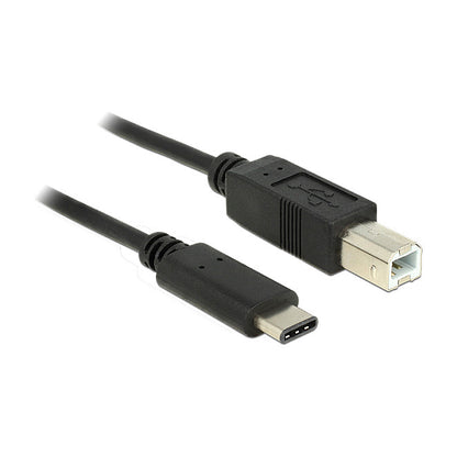 USB2.0 USB Type-C 2.0 Stecker > USB 2.0 Typ-B Stecker 1,0 m schwarz Delock