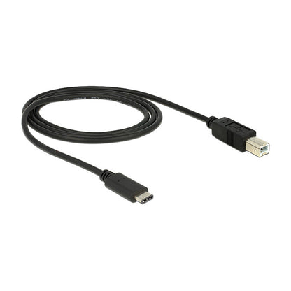 USB2.0 USB Type-C 2.0 Stecker > USB 2.0 Typ-B Stecker 1,0 m schwarz Delock