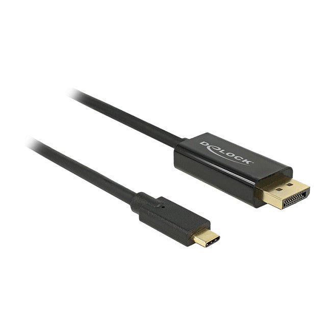 DeLock DisplayPort 1.2 > USB-C (ST-ST) 1m Adapterkabel 4K 60Hz Schwarz