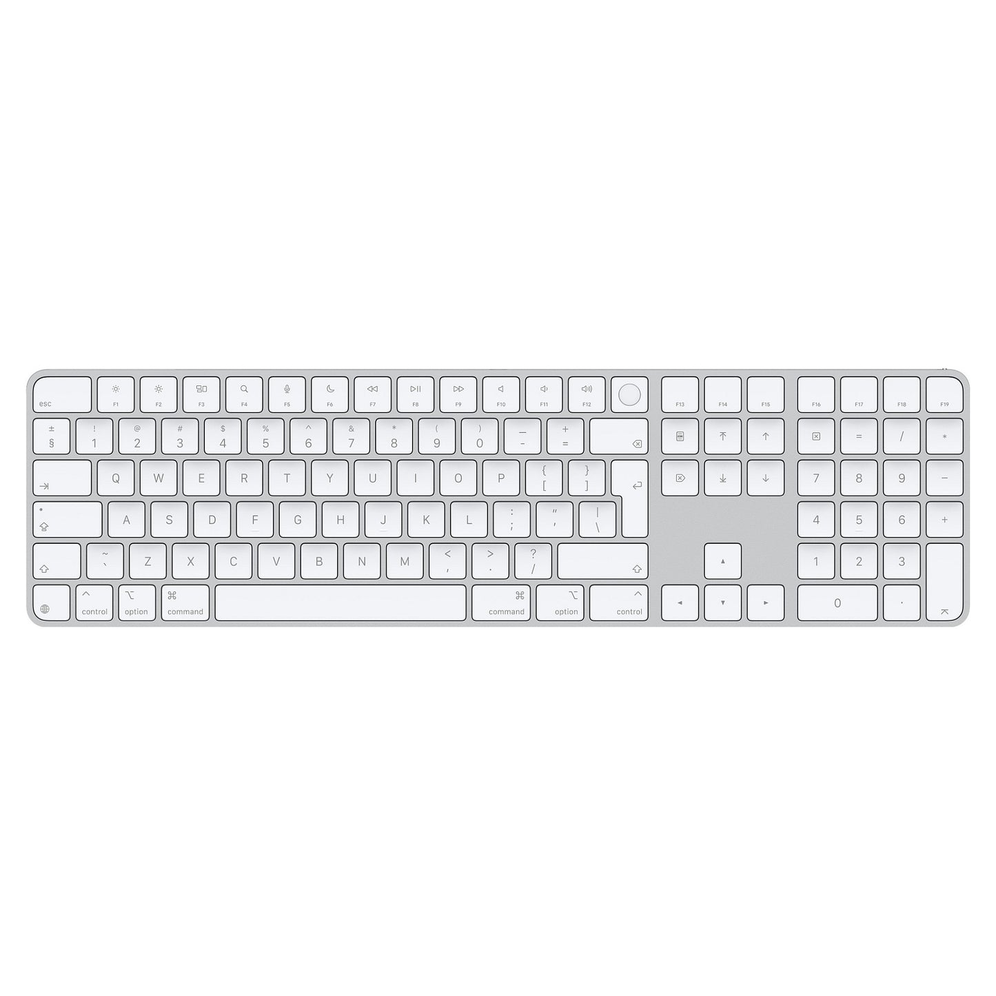 APPLE Magic Keyboard with Touch ID and Numeric Keypad for Mac models with Apple silicon - International English - White Keys