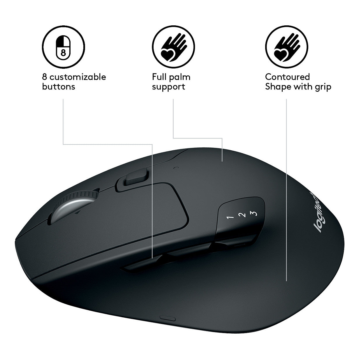 Logitech M720 Triathlon Bluetooth Optisch Maus