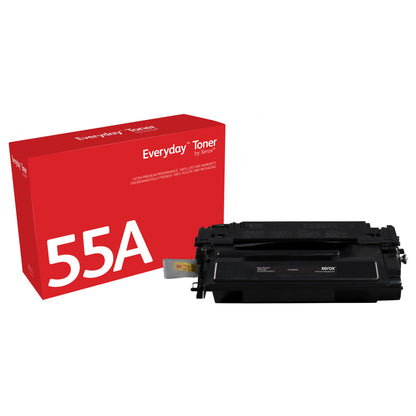 Xerox Black Toner Cartridge equivalent to HP 55A for use in LaserJet Enterprise P3011, P3015; Flow MFP M525, MFP M521 (CE255A)